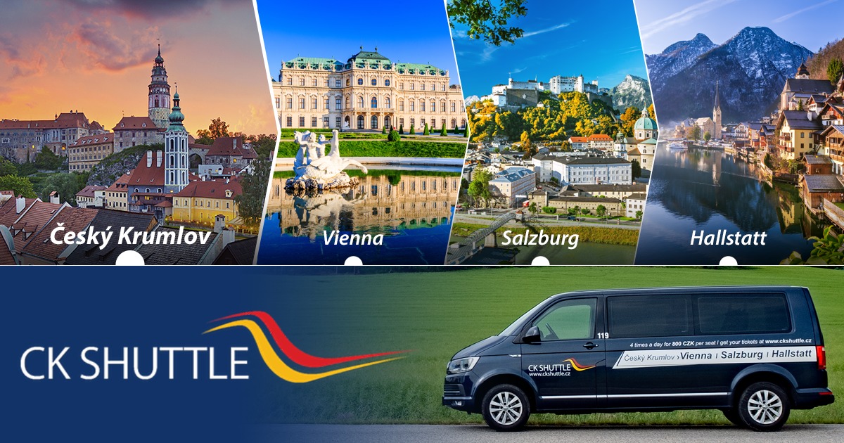 CK Shuttle Facebook ad: Traveling between Prague, Vienna, Salzburg, Hallstatt and…