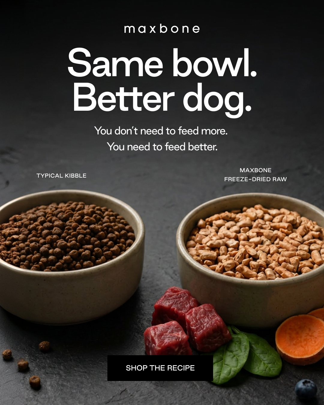Maxbone Facebook ad: Try maxbone Freeze-Dried for 65% OFF your first trial