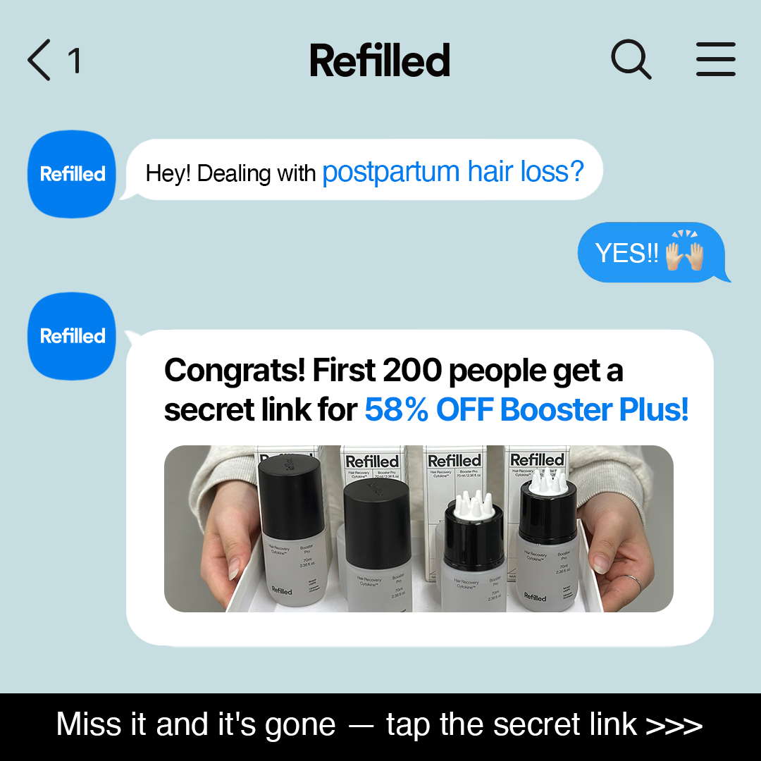 Refilled Global Facebook ad: Dealing with Postpartum Hair Loss?