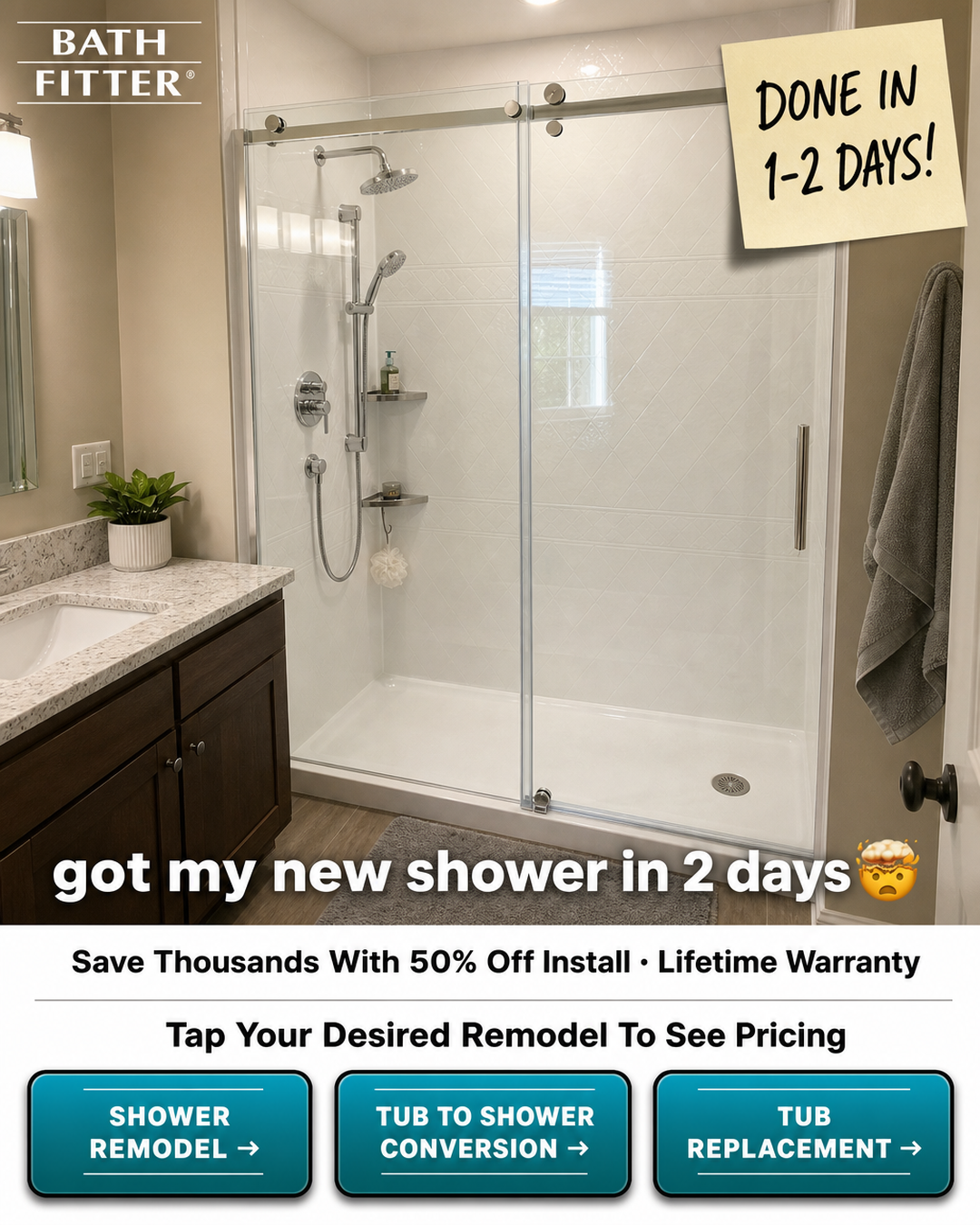 Bath Fitter Facebook ad