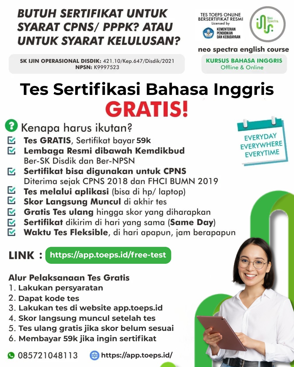 Neo Spectra English Academy Facebook ad