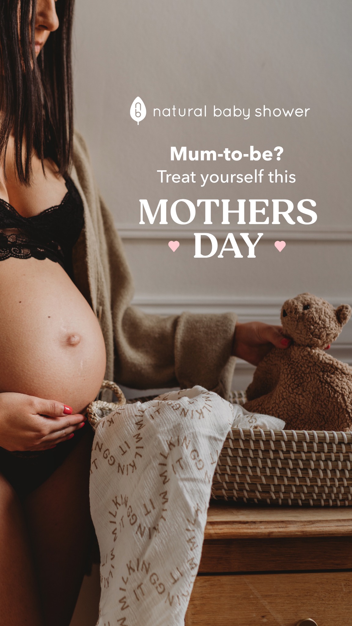 Natural Baby Shower Facebook ad