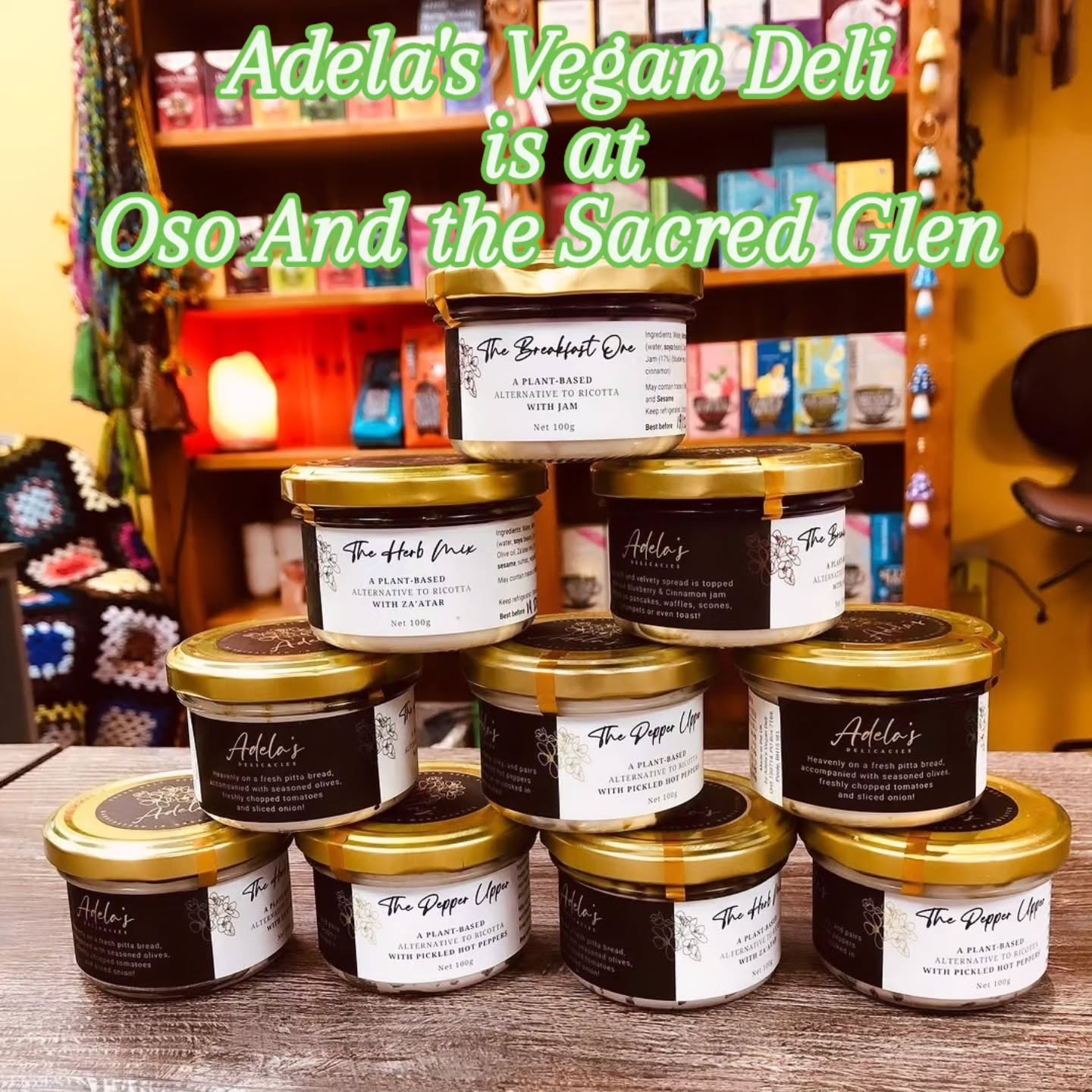 Adela's Vegan Deli Facebook ad: Liverpool, we are back in stock!