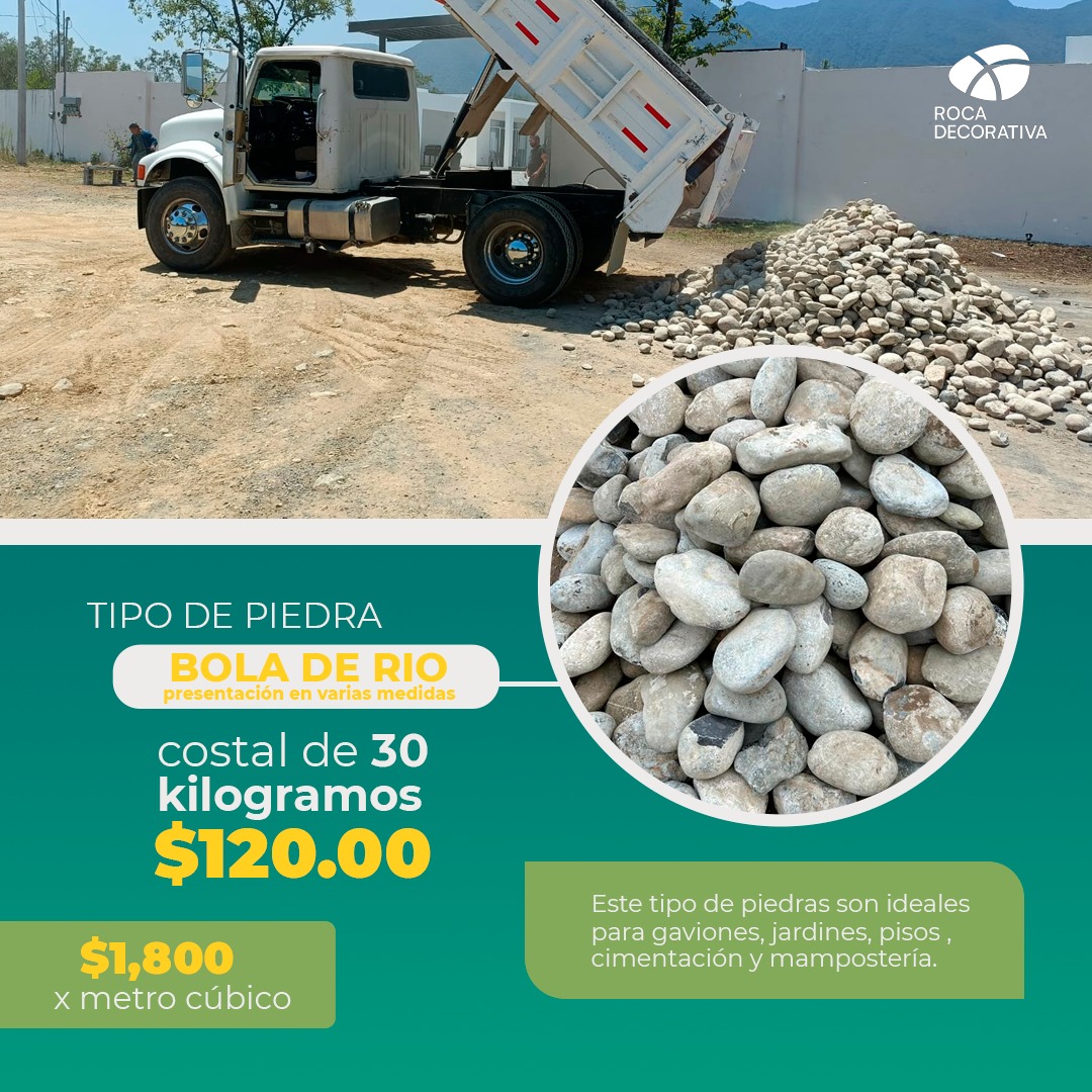 Roca Decorativa Facebook ad: Venta de todo tipo de piedras y arena…