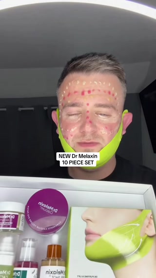 Dr.Melaxin UK Facebook ad: 10-Step Skin Renewal Routine Set