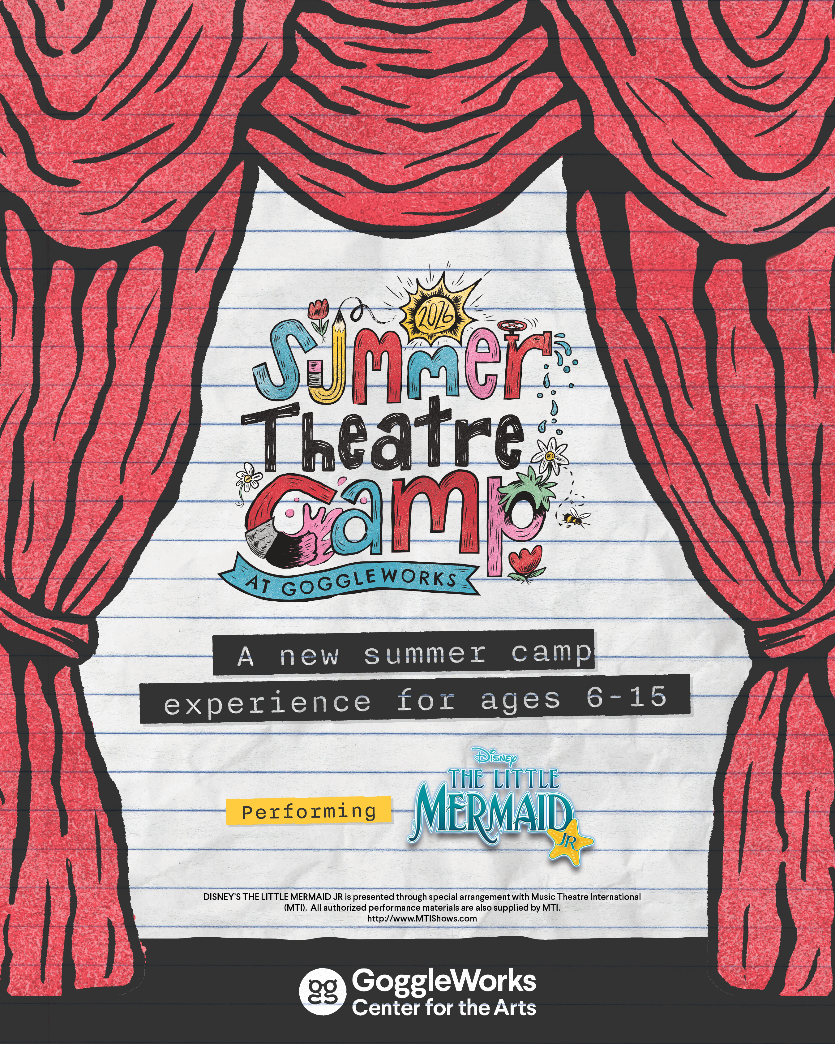Goggleworks Center for the Arts Facebook ad: Summer Theatre Camp