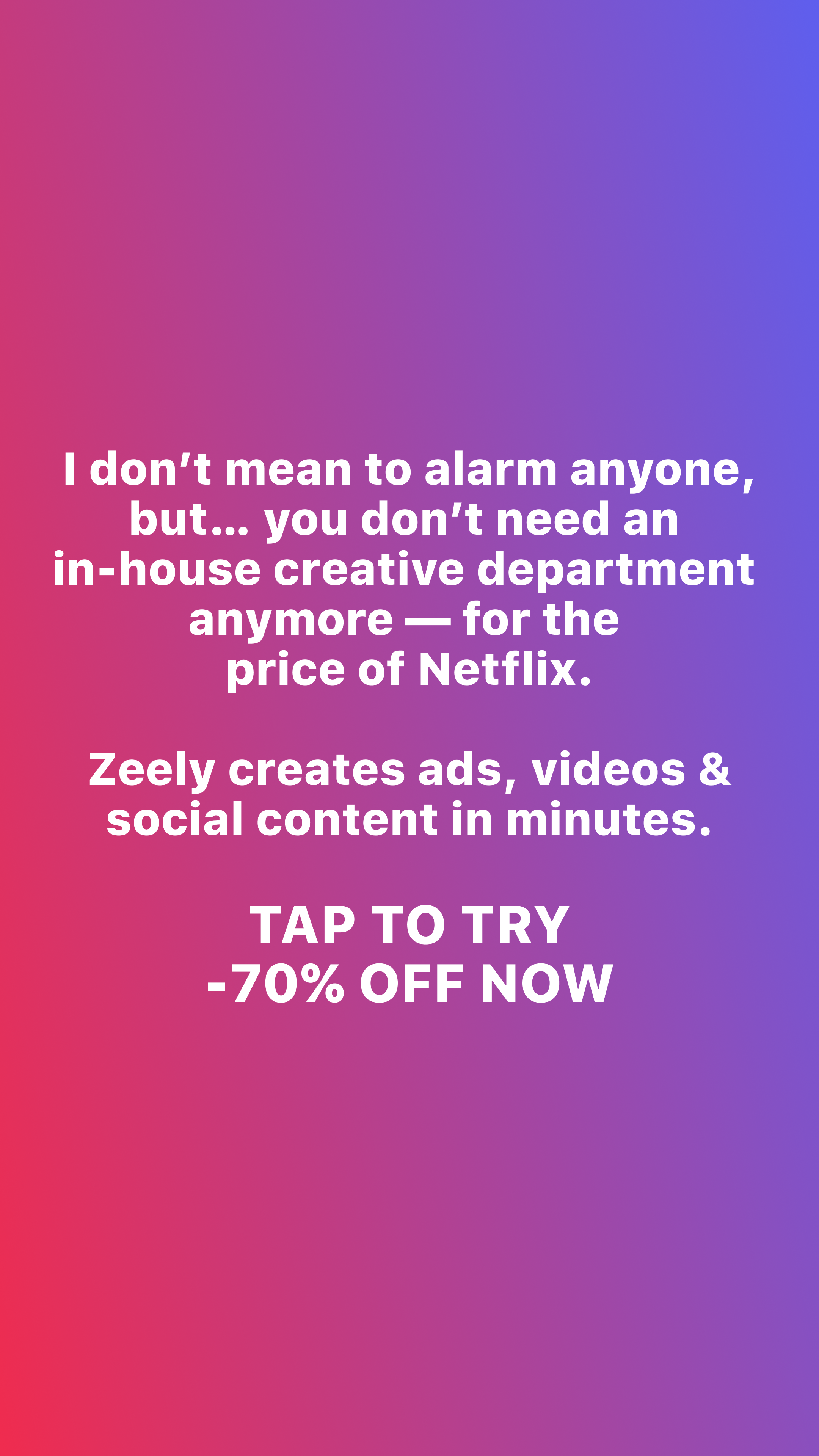 Zeely Facebook ad