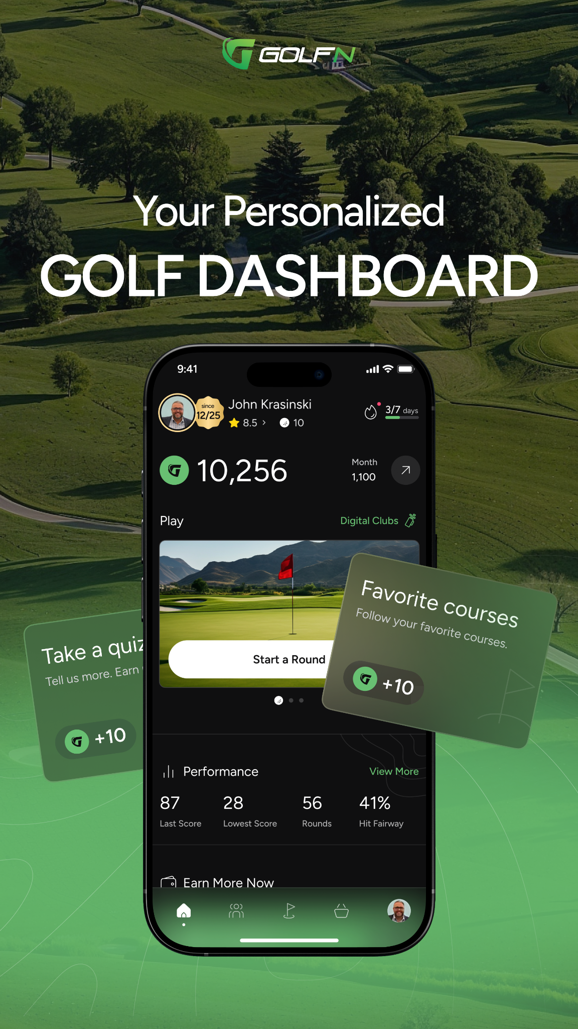 GolfN Facebook ad from Feb 23, 2026