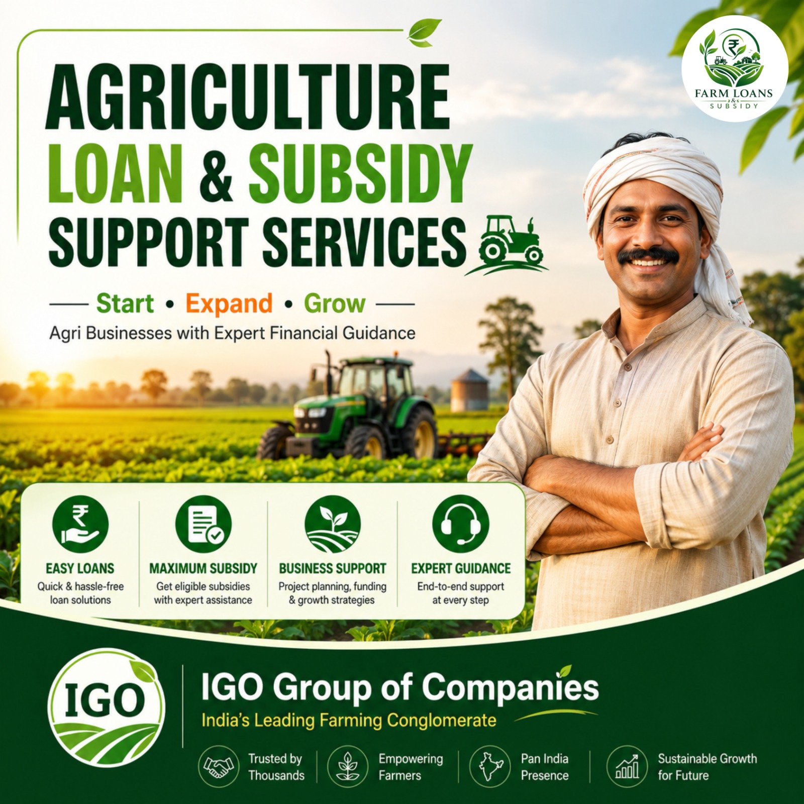 IGO FIN Facebook ad: Planning to start or expand your agriculture business?