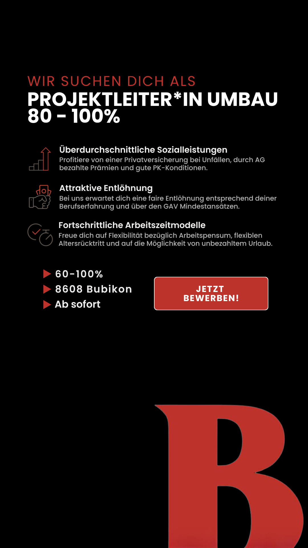 Bertschinger Innenausbau AG Facebook ad from Jun 17, 2026