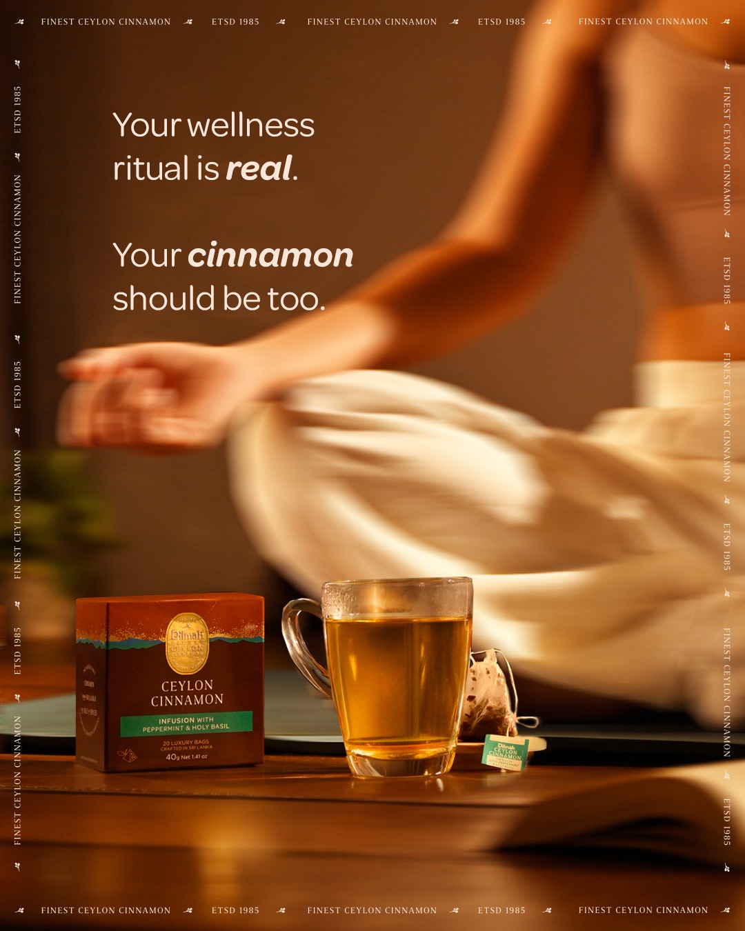 Dilmah Ceylon Cinnamon Company Facebook ad: Trust the Wellness Ritual.