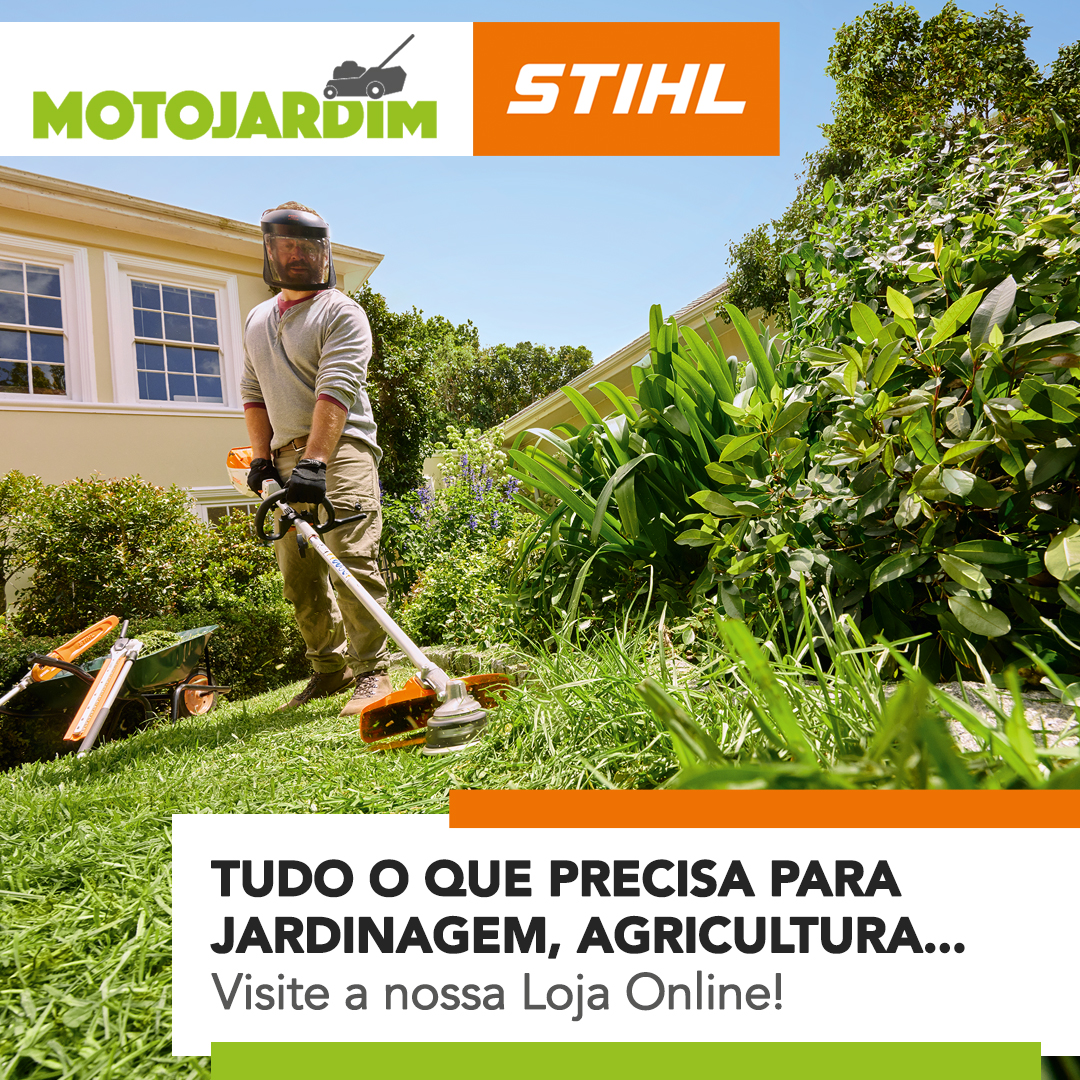 Motojardim Facebook ad: A STIHL está na Motojardim.