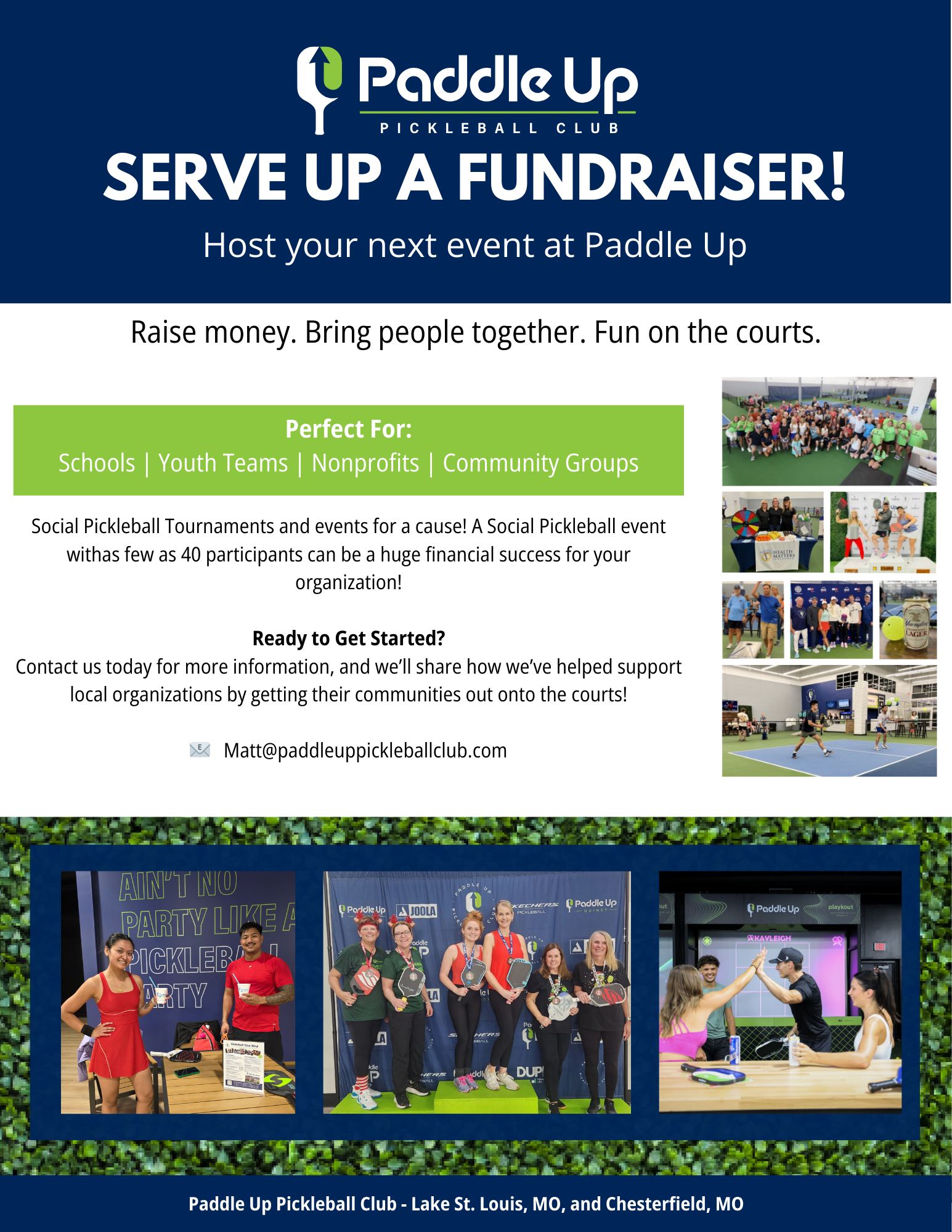Paddle Up Pickleball Club Facebook ad: Host your next Birthday Party, Corporate Outing, or…