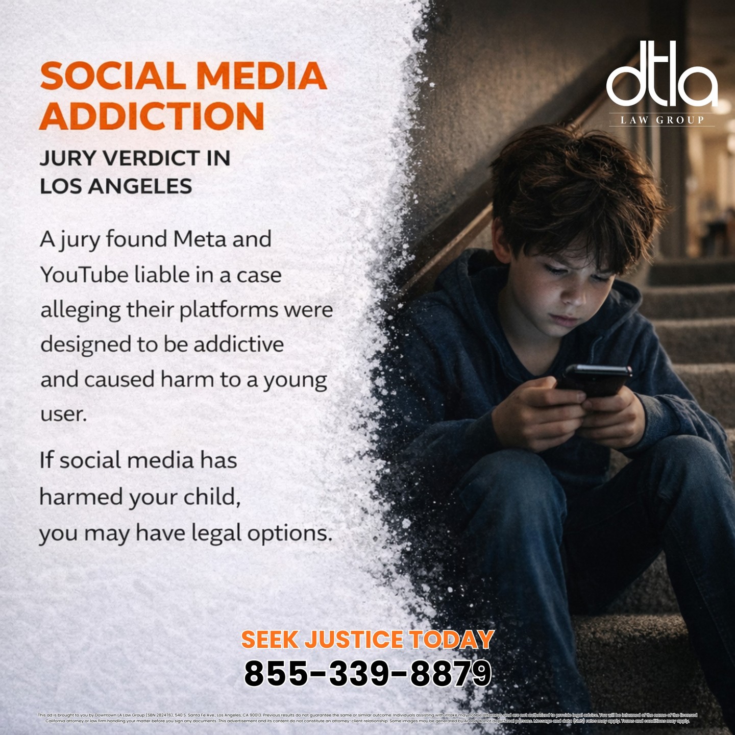 Downtown L.A. Law Group Facebook ad