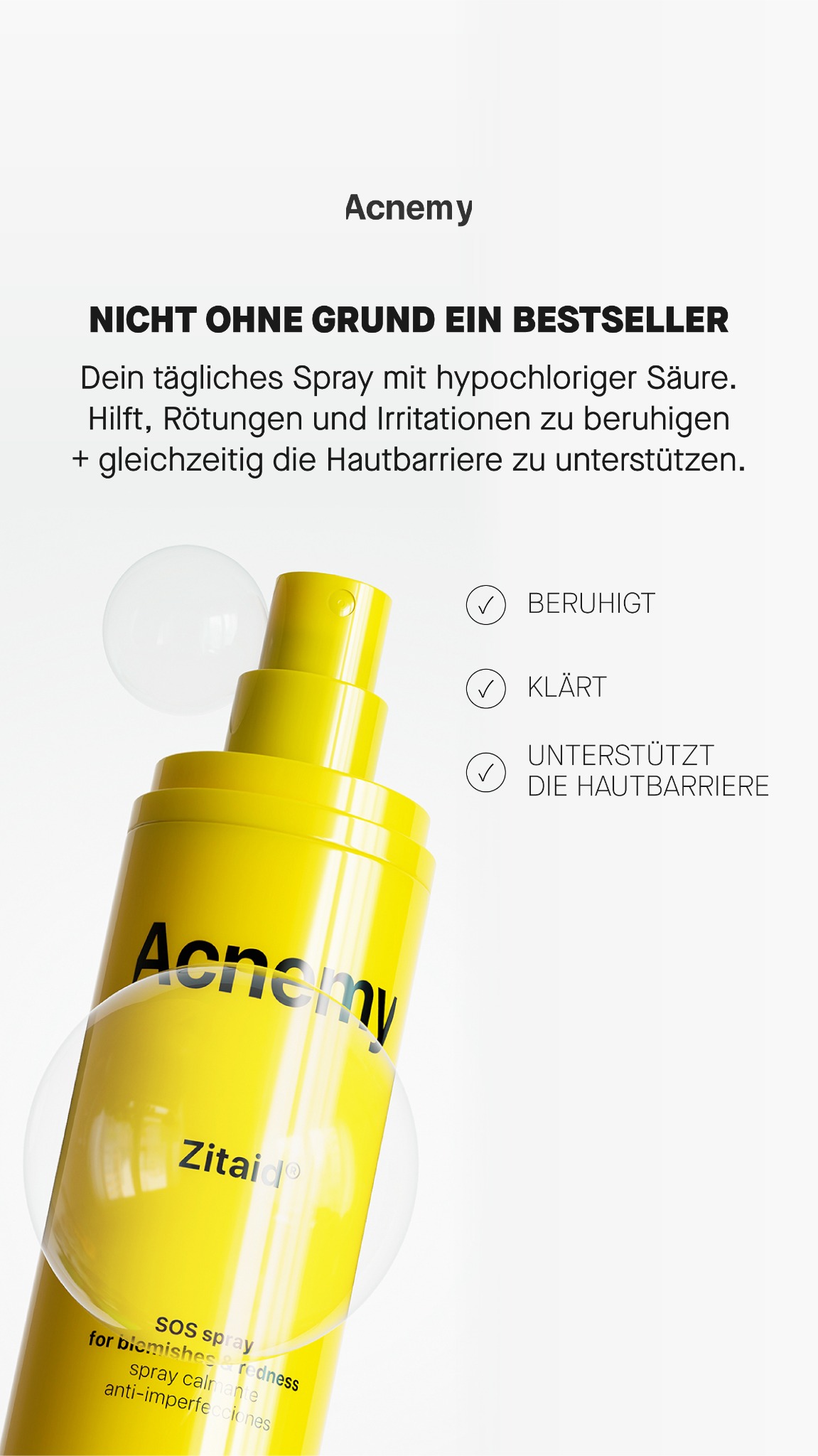 Niche Beauty Lab Facebook ad: Beruhige deine Haut. Kontrolliere Unreinheiten.