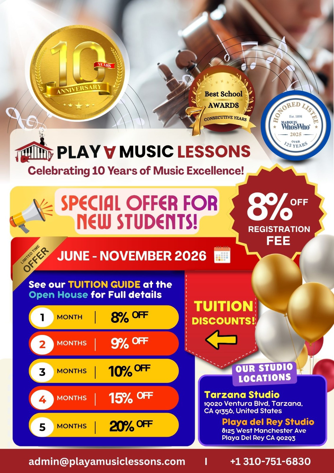 Piano Lessons Facebook ad