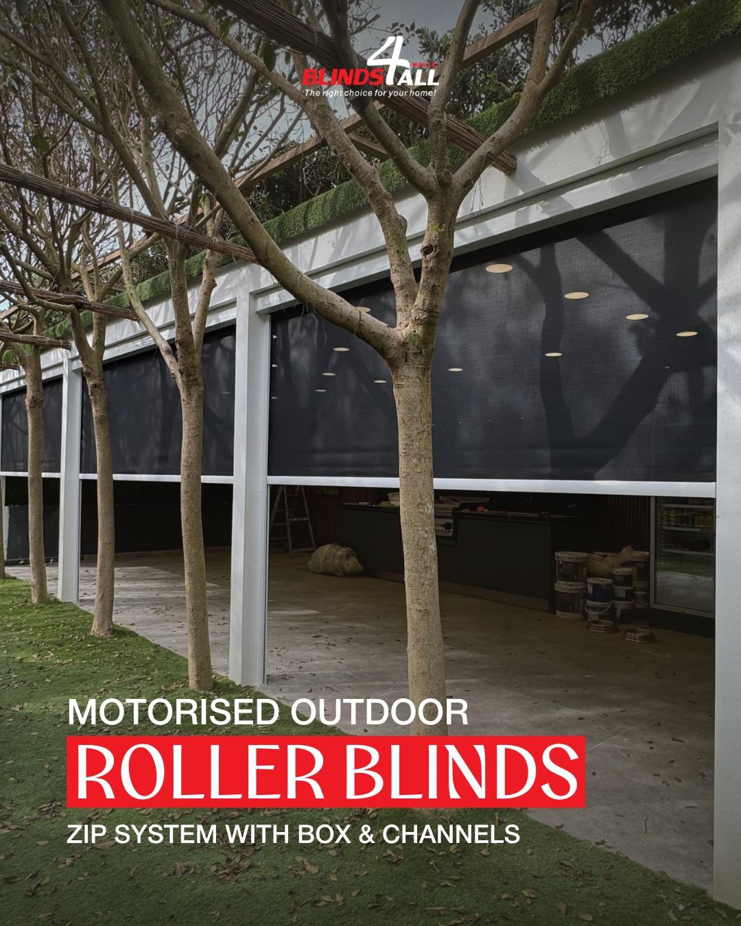 Blinds4All Malta Facebook ad: Motorised outdoor roller blinds designed for comfort and…