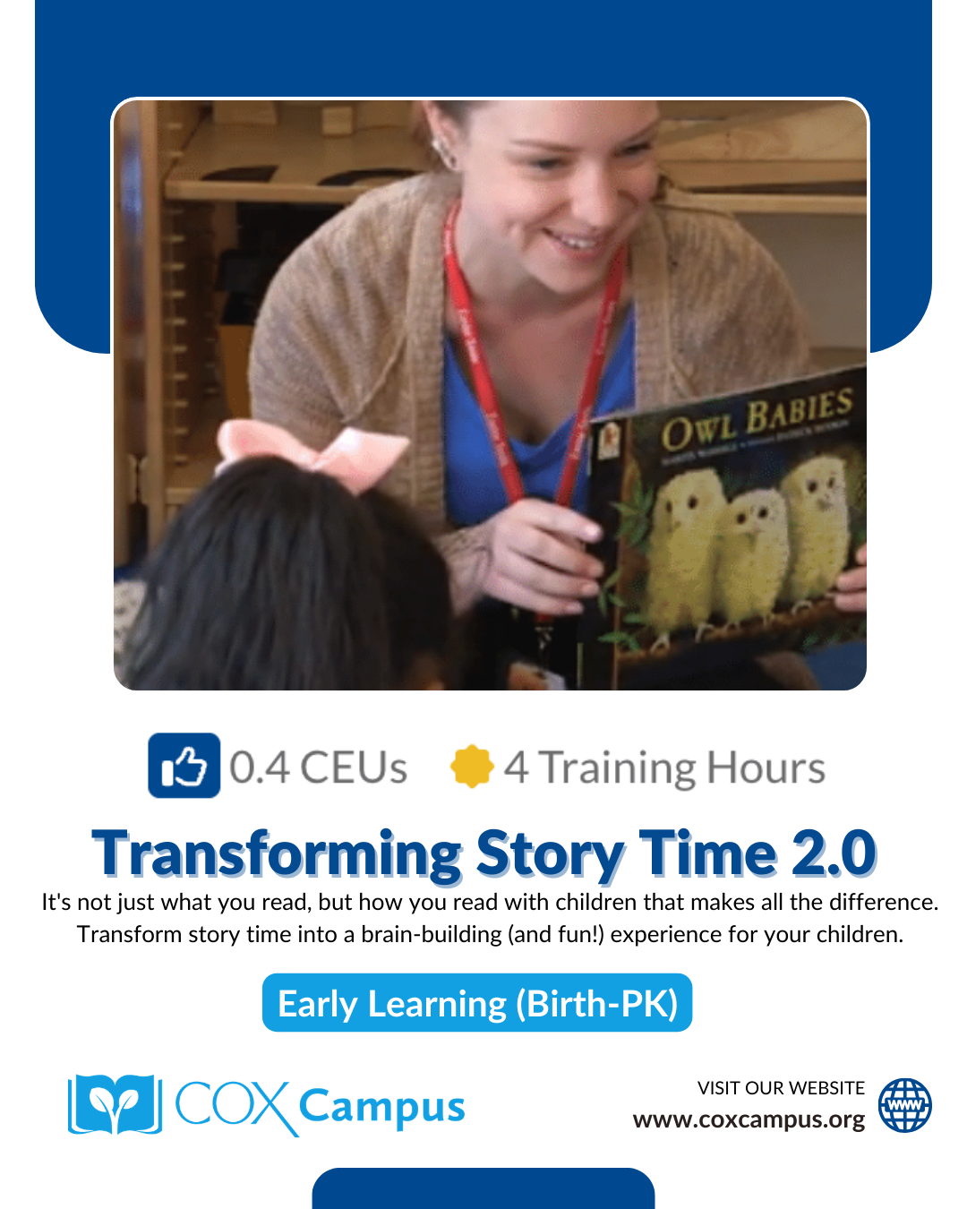 Cox Campus Facebook ad: Professional learning should fit your schedule.