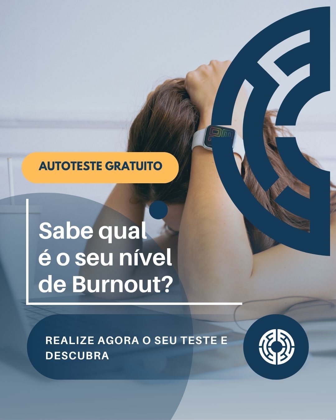 Clínica da Mente Facebook ad: Cansaço Extremo? Faça o Autoteste de Burnout Agora