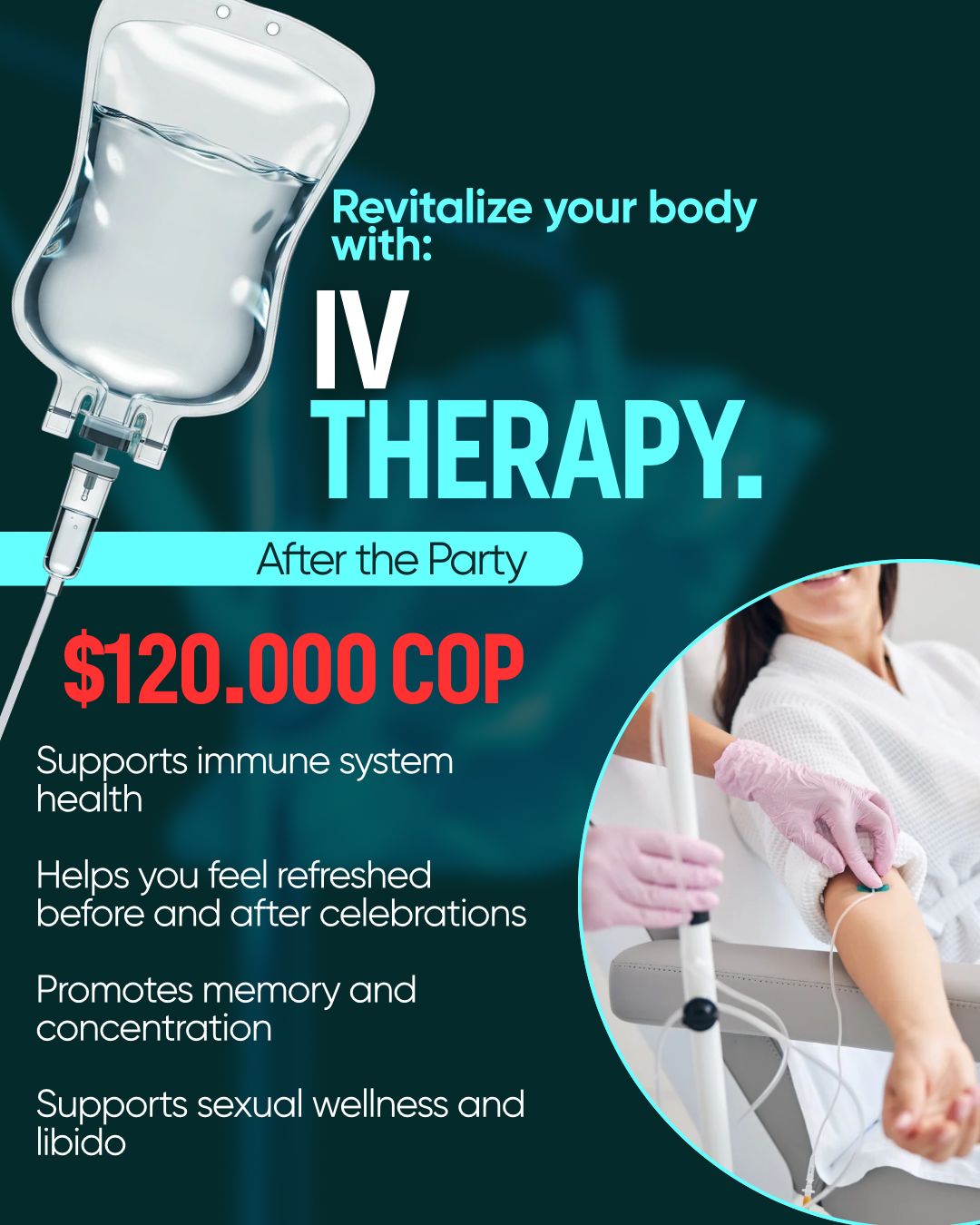 Soul And Body By Wendy De La Hoz Facebook ad: Pre-Party & Recovery IV Therapy Delivered to Your Door