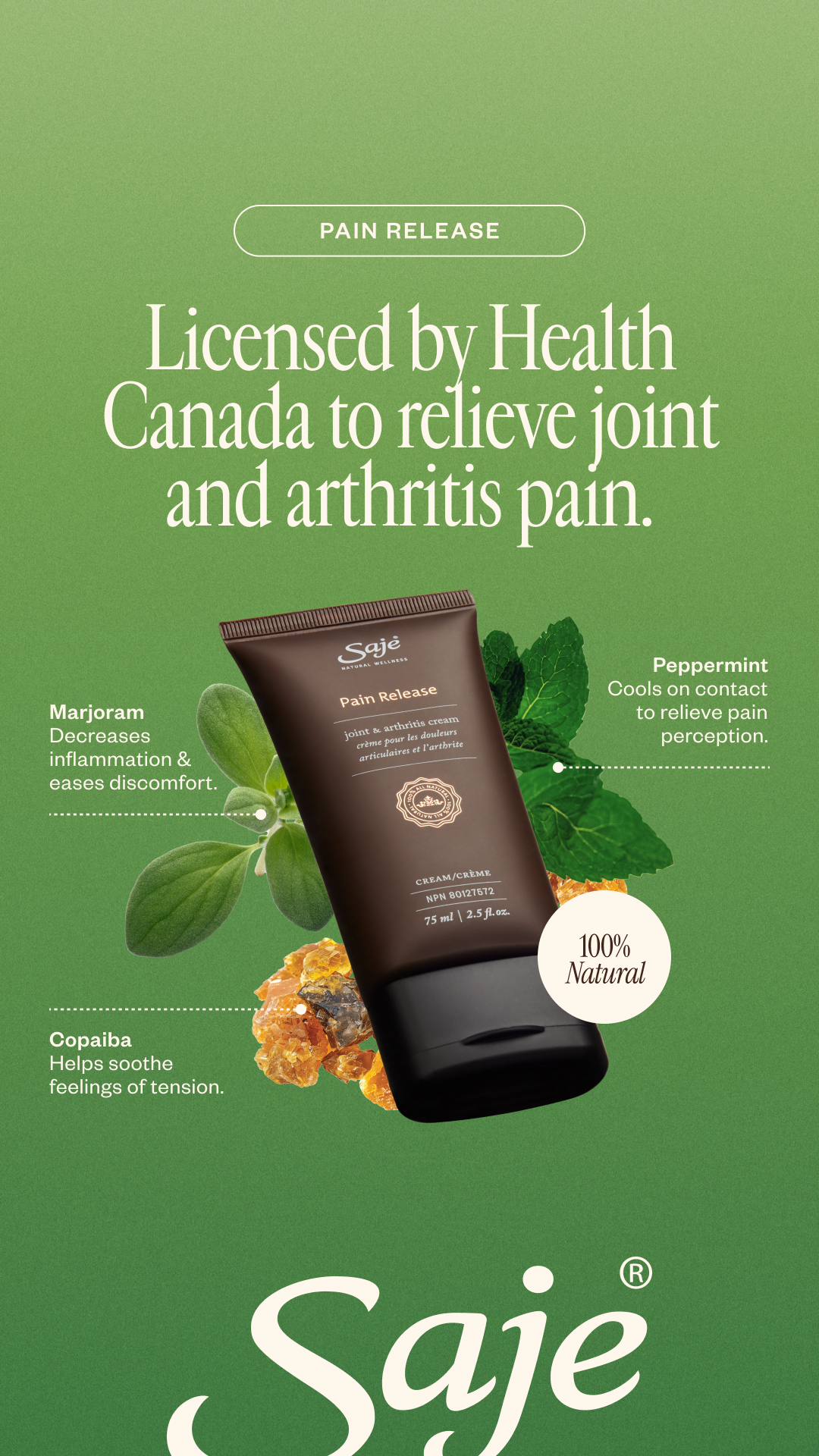 Saje Wellness Facebook ad