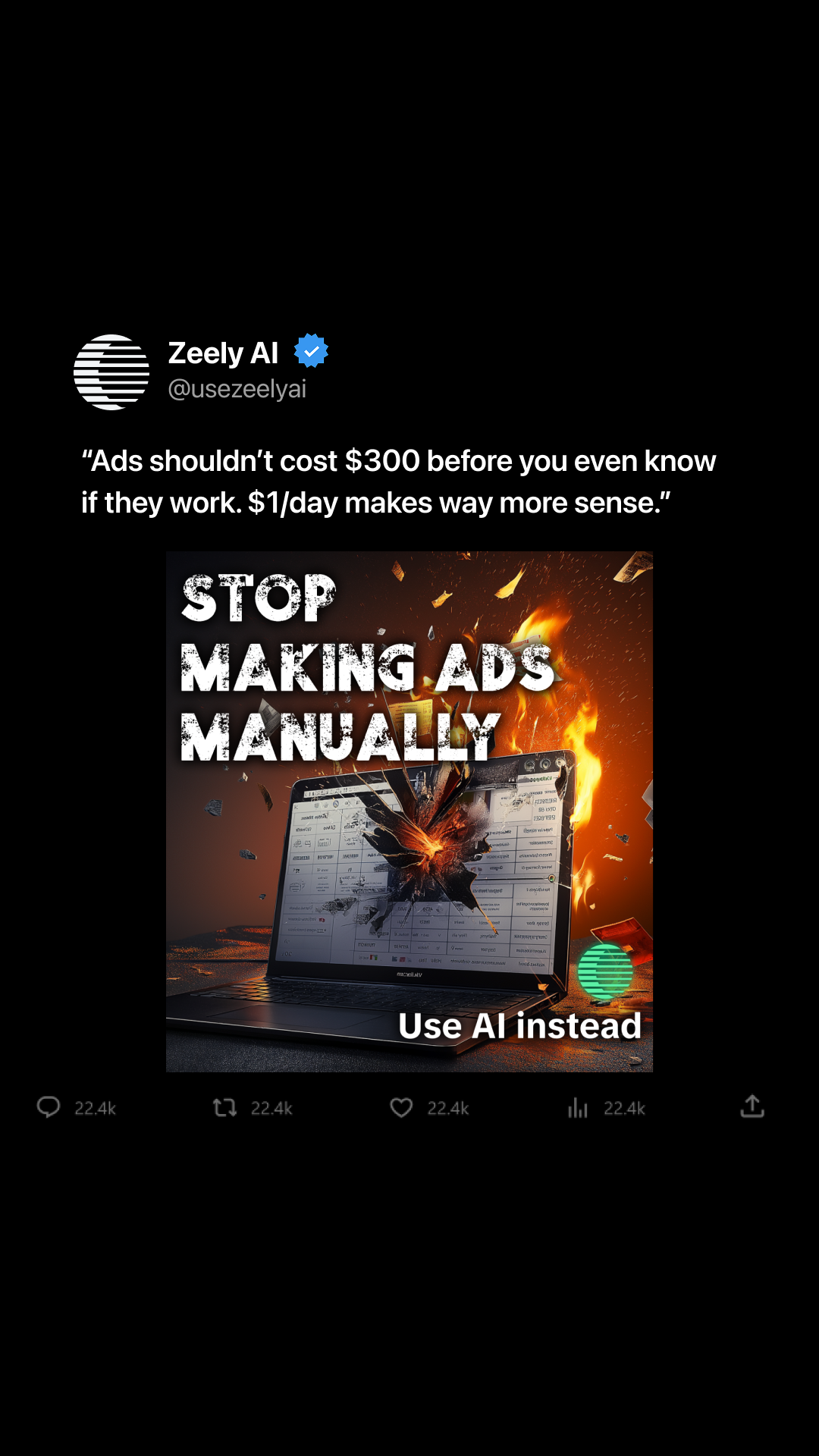 Zeely Facebook ad