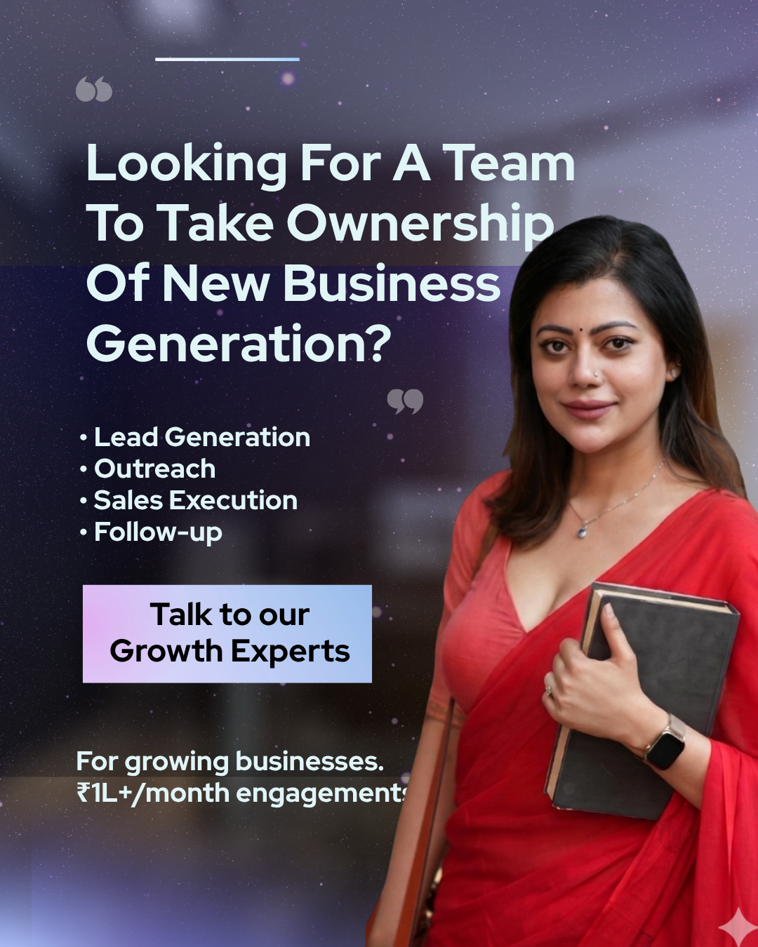 Sales Brigade Facebook ad: Ready To Invest ₹1L+/Month To Grow Revenue?