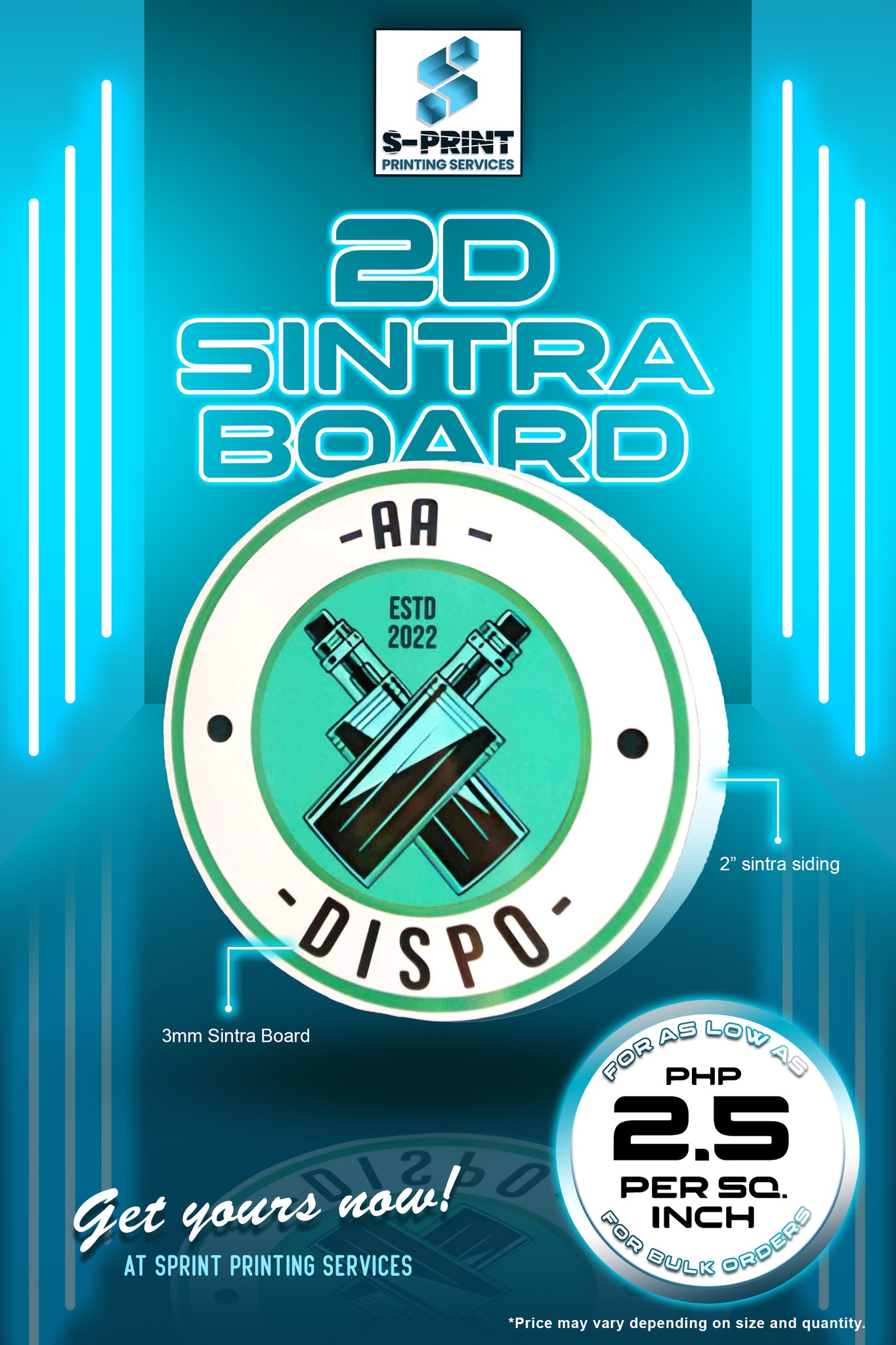 Sprint Printing Services - Novaliches Facebook ad: Sintra Boards & Signages