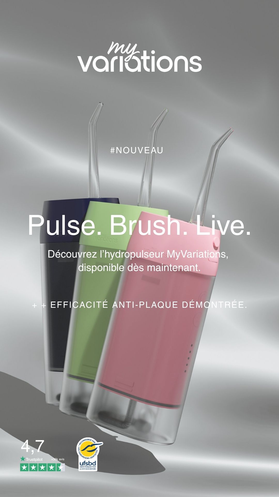 My Variations Facebook ad: L'hydropulseur MyVariations.