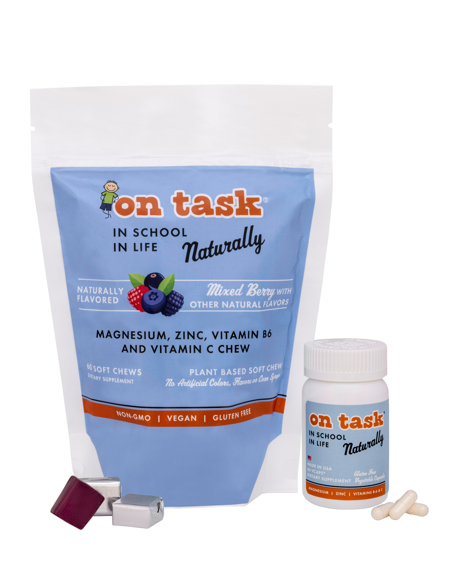 On Task Naturally Facebook ad: For calming and attention, soft chew or capsule…