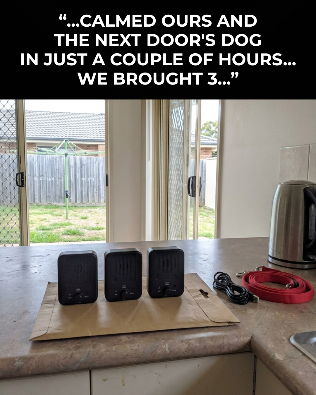 Canine Corner Australia Facebook ad: Calm the barking at every spot it starts