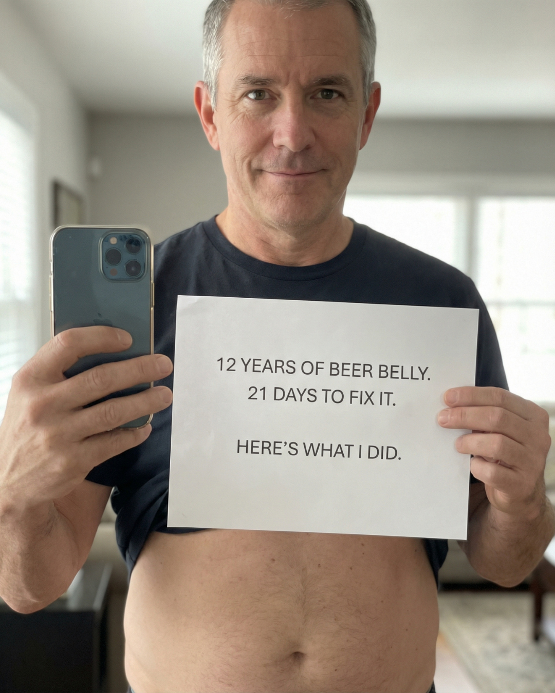 Mark Wilson Facebook ad: Struggling with a Beer belly? Read this