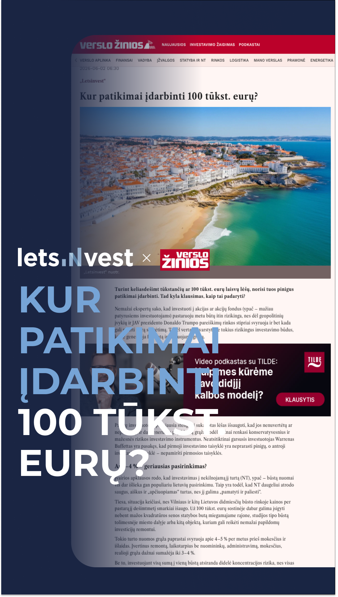 Letsinvest Lietuva Facebook ad from Jun 9, 2026