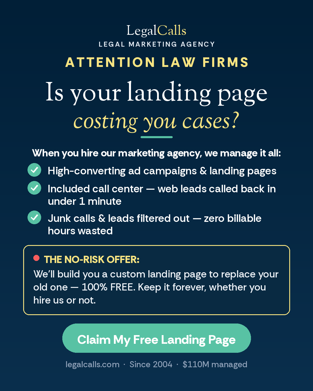 LegalCalls Facebook ad