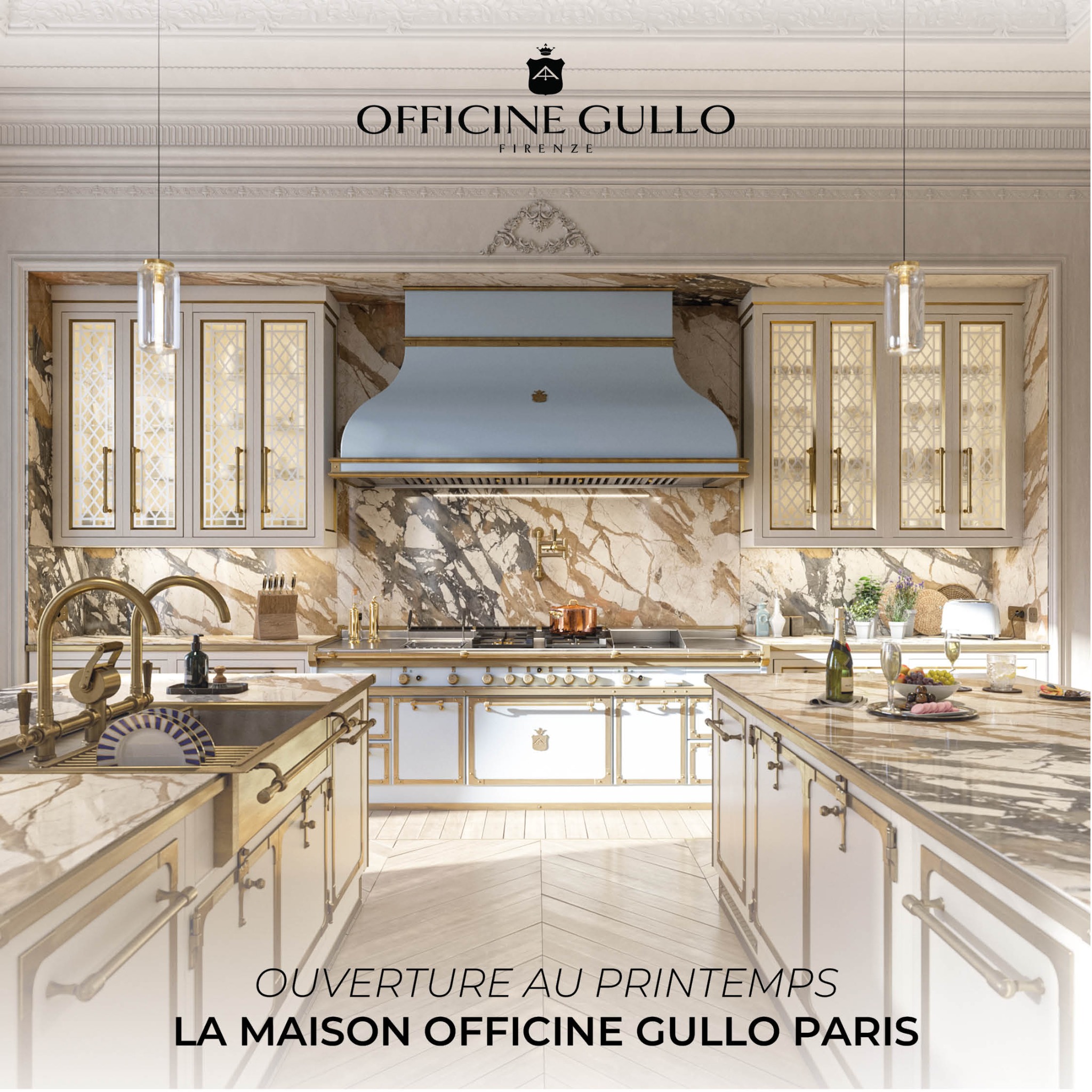 Officine Gullo Facebook ad: OUVERTURE AU PRINTEMPS, SHOWROOM OFFICINE GULLO PARIS
