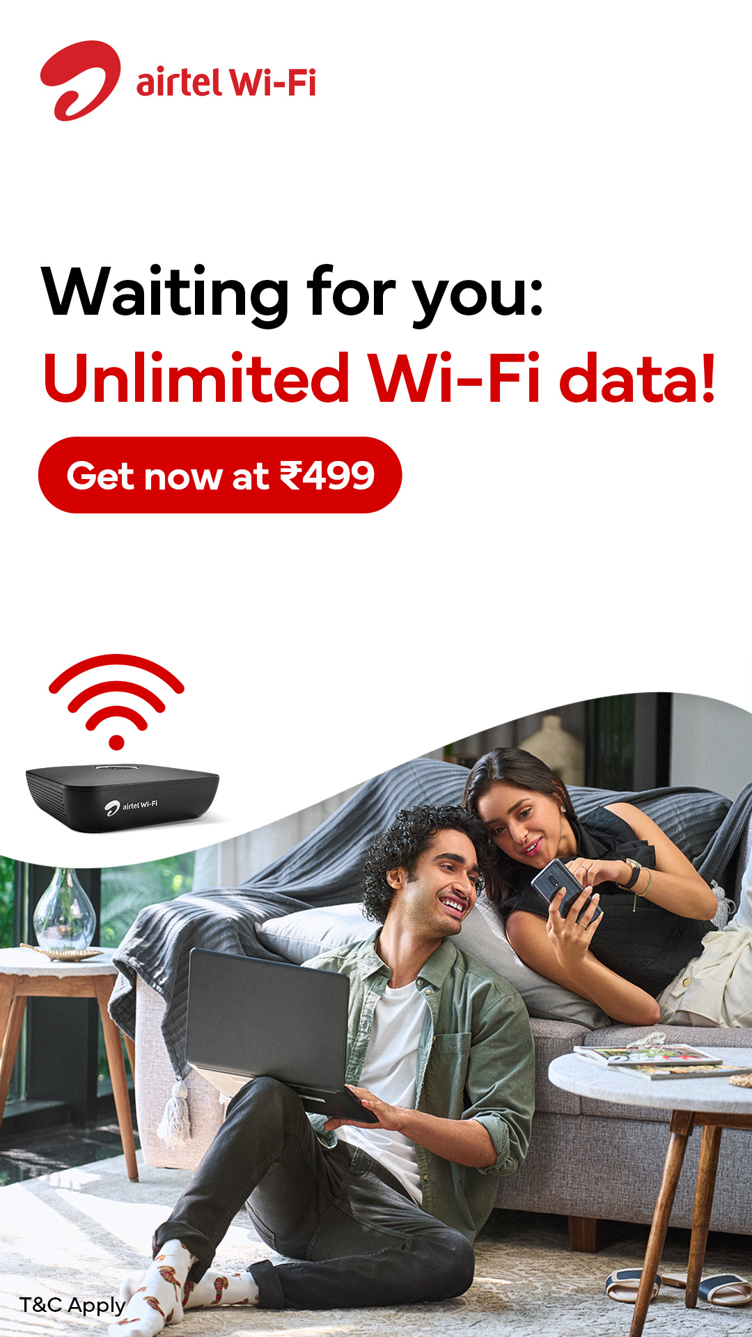 Airtel Xstream Fiber Facebook ad