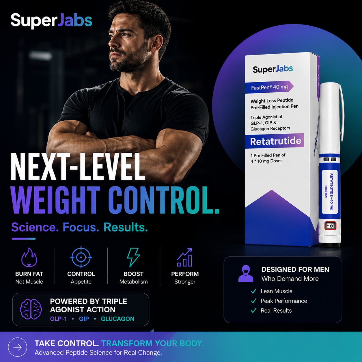 SuperJabs Facebook ad: Jabs made easy. Finally