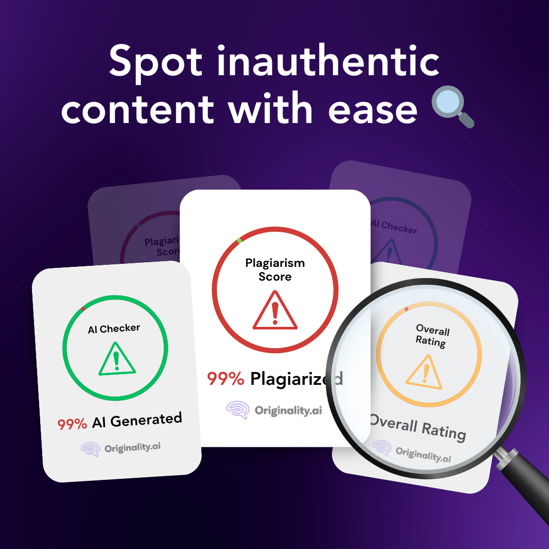 Originality.AI - AI Detection and Plagiarism Checking Facebook ad