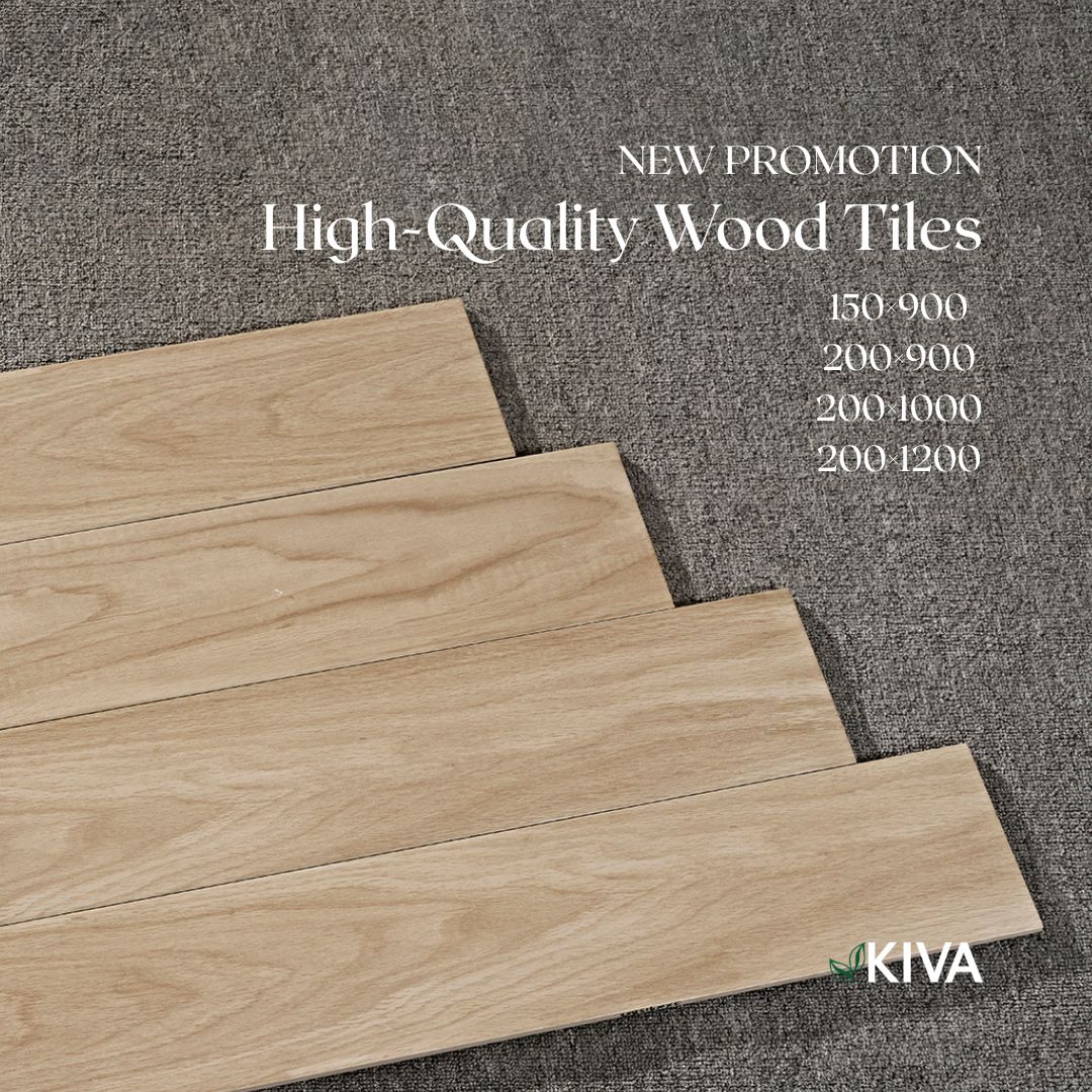 Foshan Kiva Ceramics Co., Ltd Facebook ad: Wood Porcelain Tile in stock available