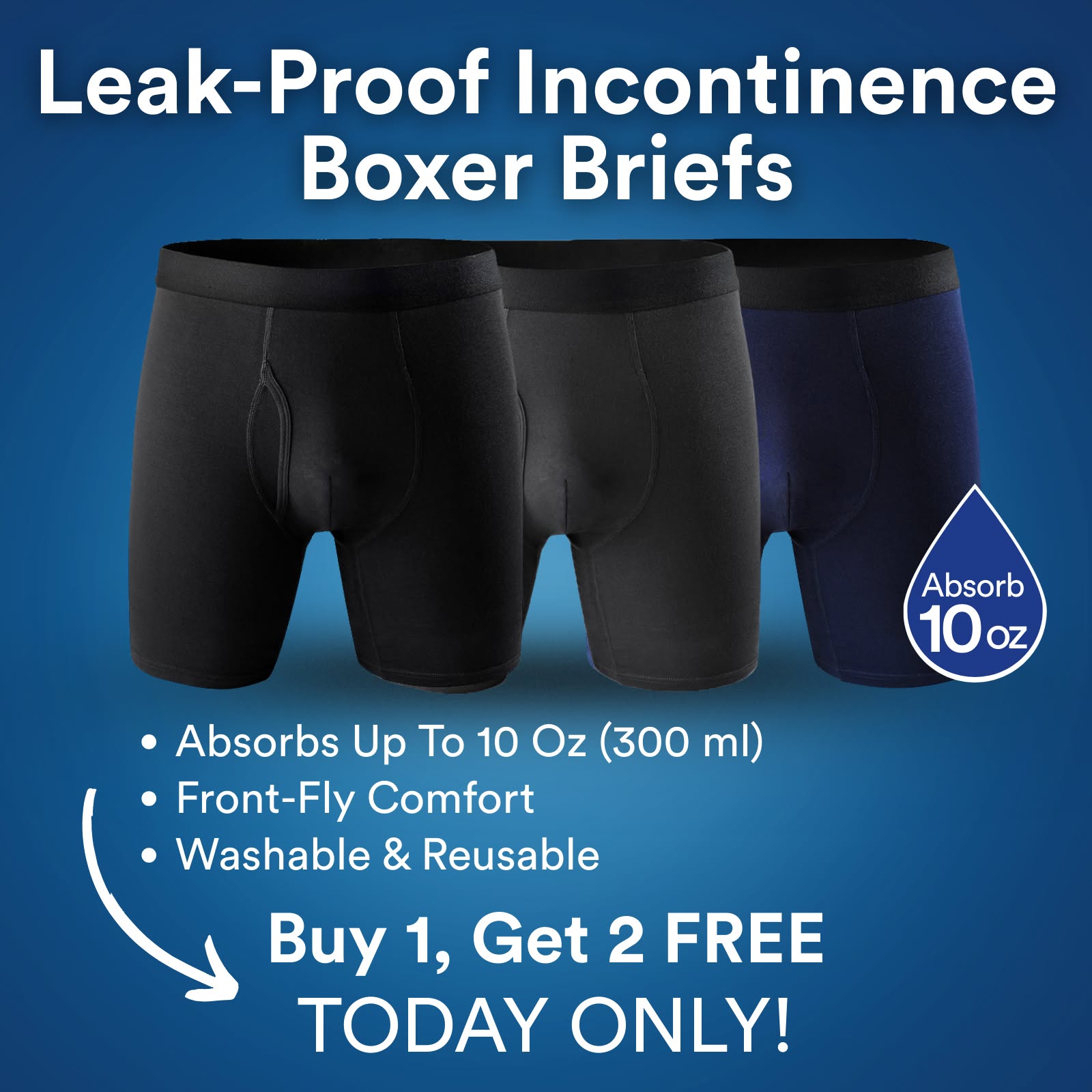 Oenko Wear Facebook ad: Your day-without leak checks.