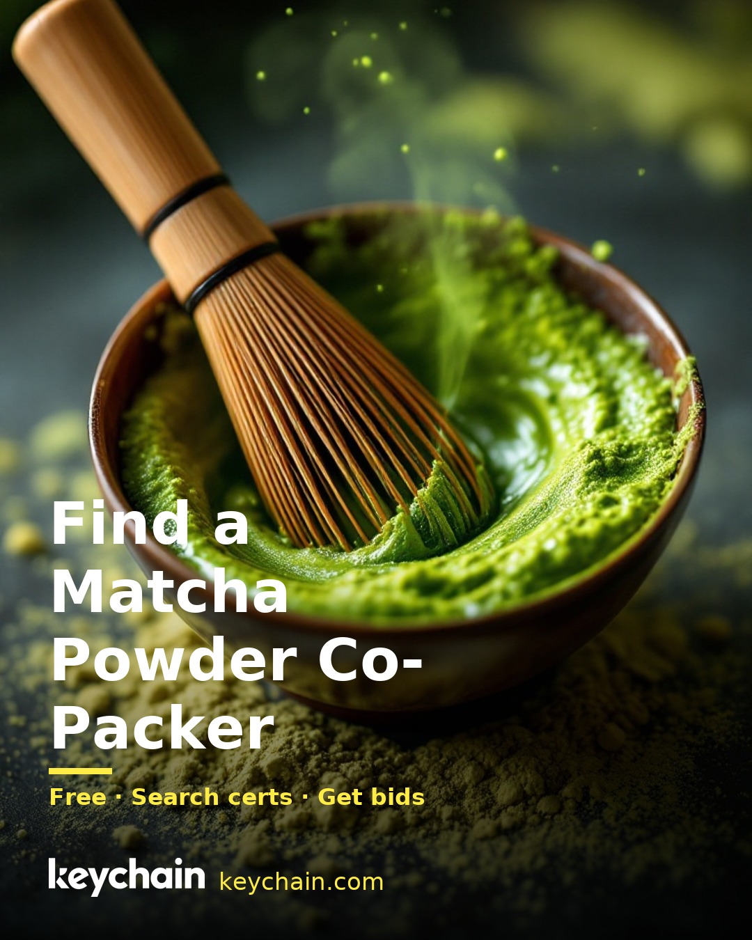 Keychain Facebook ad: Search vetted manufacturers by organic & allergen certs.