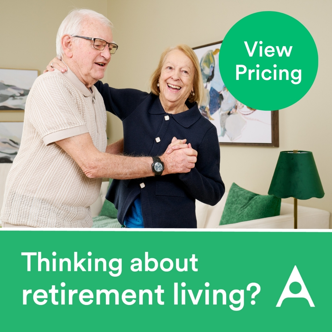 Aspira Retirement Living Facebook ad: View pricing for Royale Place