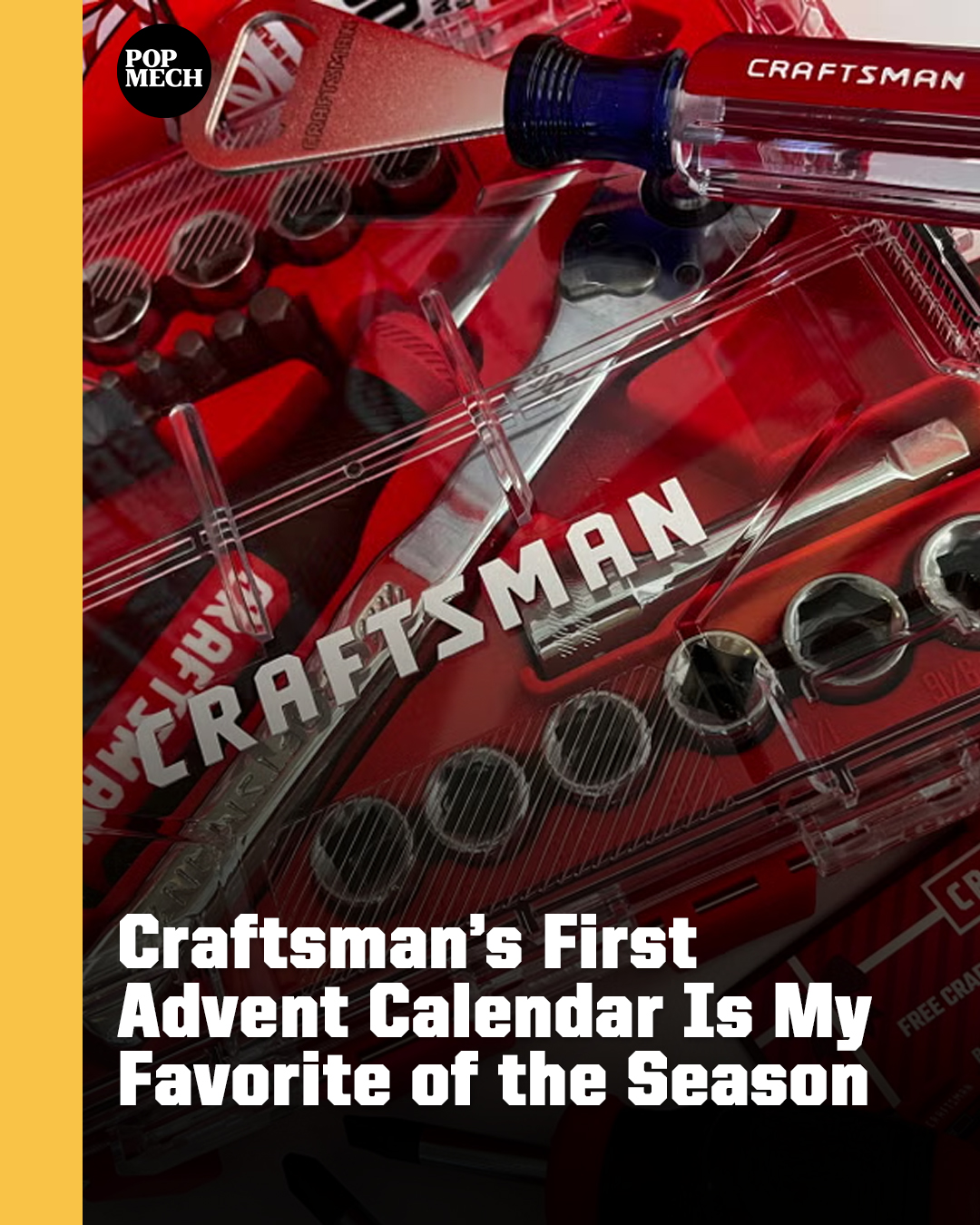 Popular Mechanics Facebook ad: Craftsman's First Advent Calendar Packs $200 Worth of…