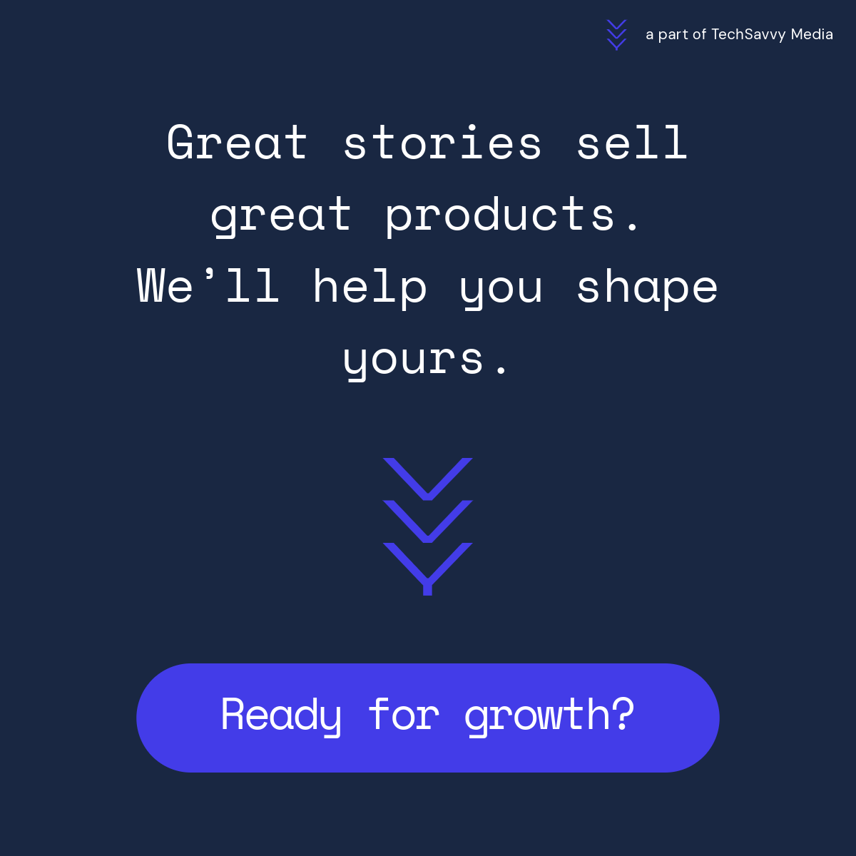VVY Facebook ad: Visibility doesn't happen by accident.