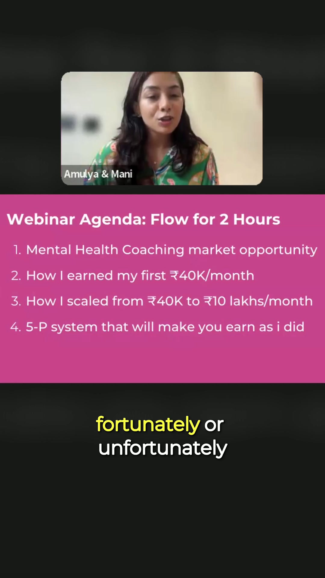 Amulya Kamarapu Facebook ad: Build a Career in Mental Wellness with help of AI - 5 Step…