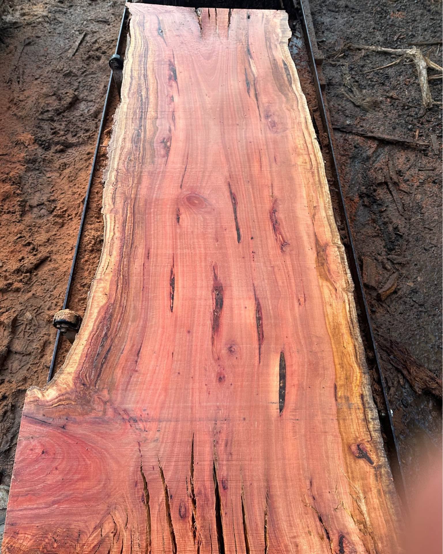 Lenny Theuma Facebook ad: Salvaged Redbox timber Slabs live edge