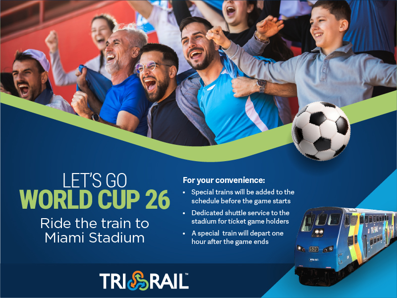 South Florida Sun Sentinel Facebook ad: Headline: [PAID POST] Skip the World Cup traffic. Take…