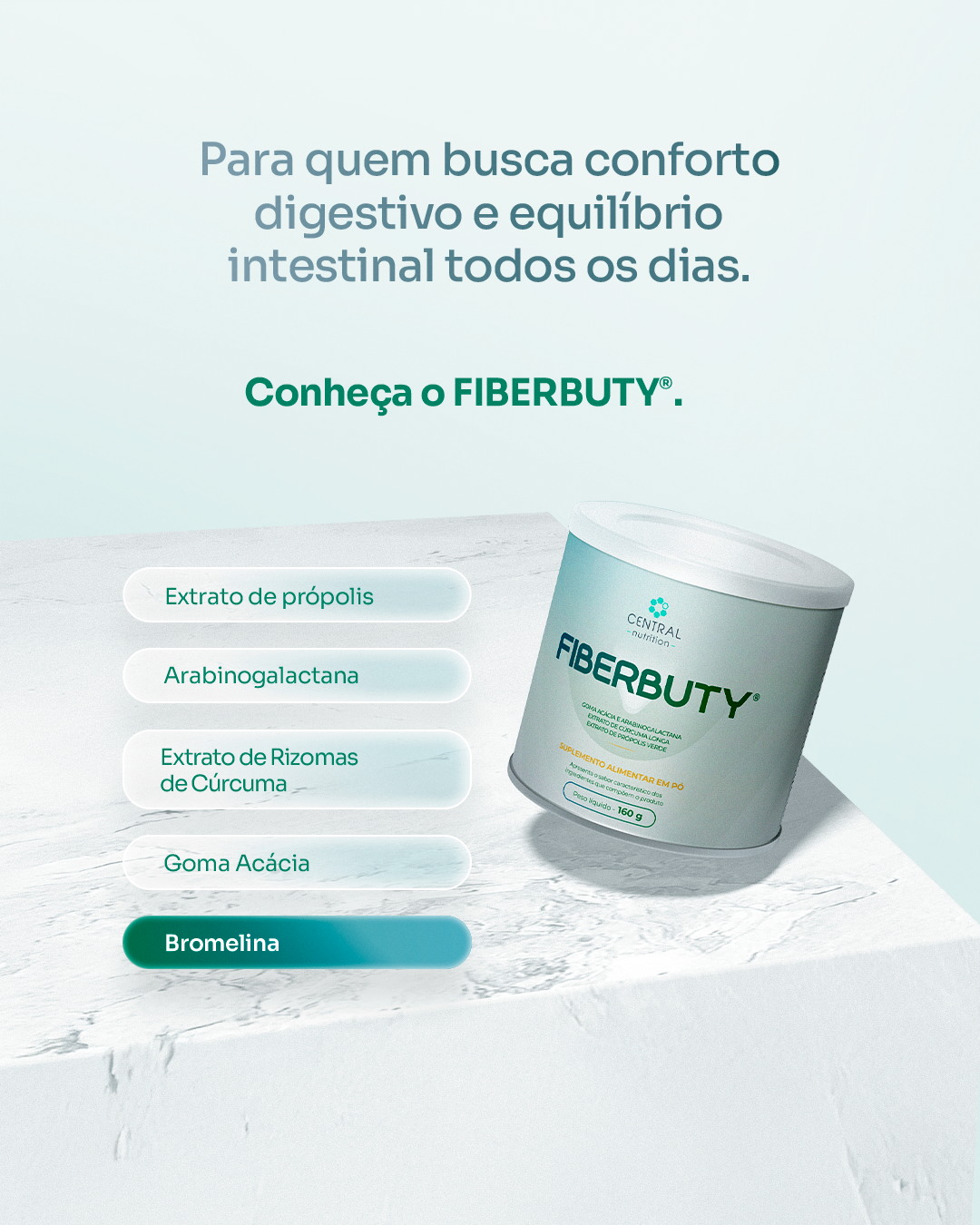 Central Nutrition Facebook ad: FIBERBUTY, Regulação Intestinal e Bem-Estar Digestivo…
