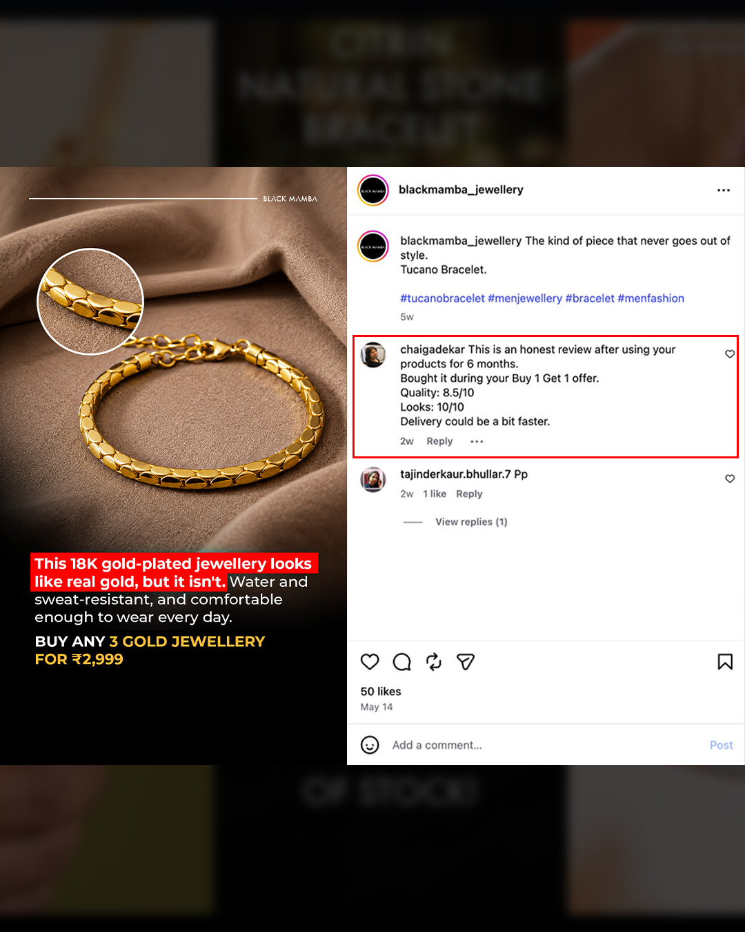 Black Mamba Jewellery Facebook ad
