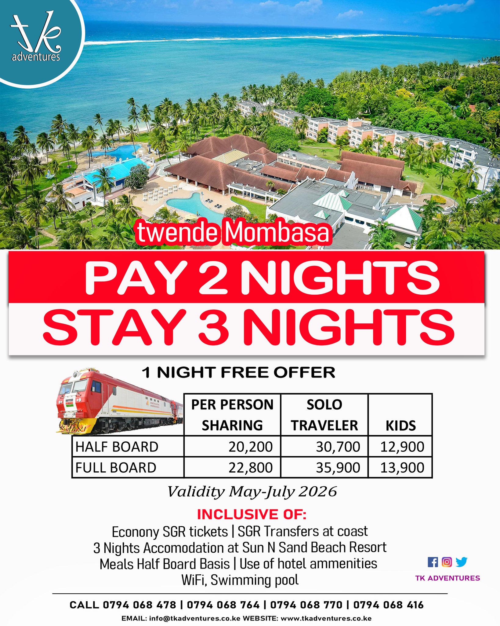 TK Adventures Facebook ad